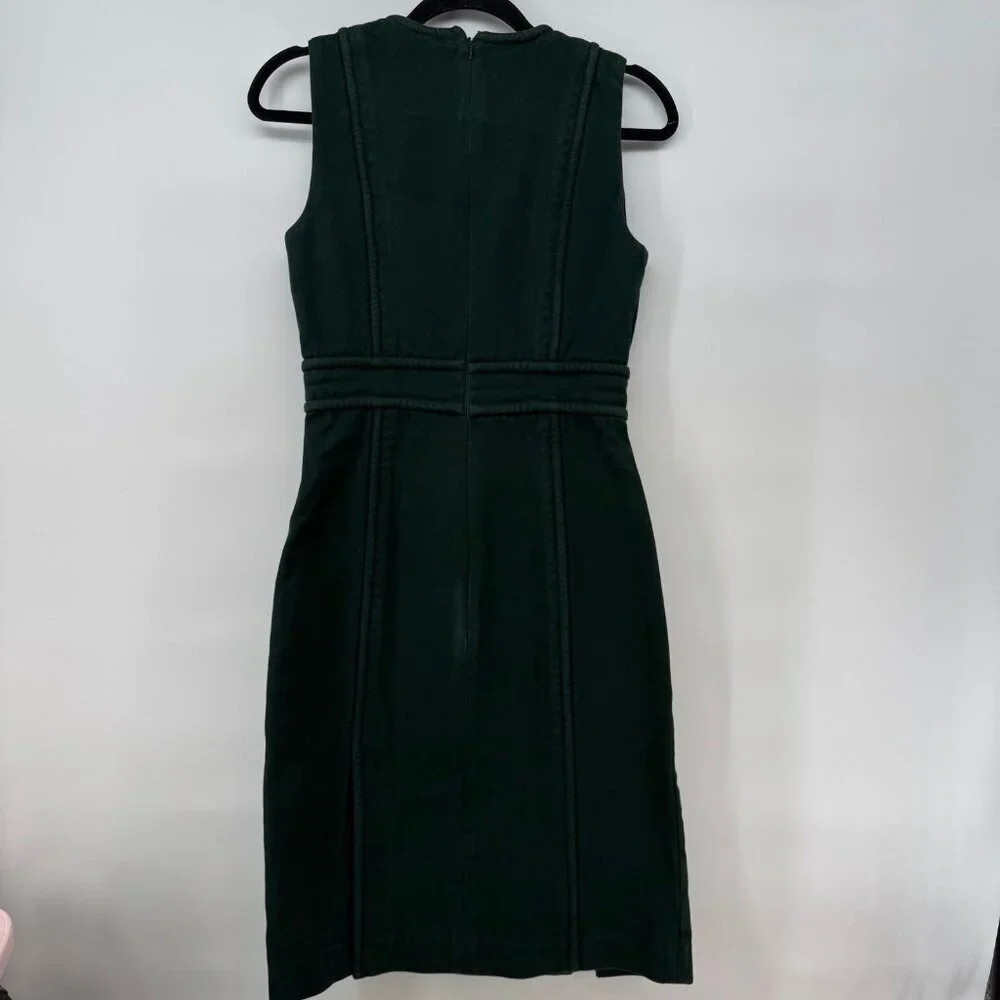 Tory Burch Green Sleeveless Belted Sheath Dress Women’s Size 6